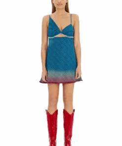 Area Twisted Cup Bias Mini Dress