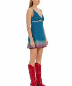 Area Twisted Cup Bias Mini Dress