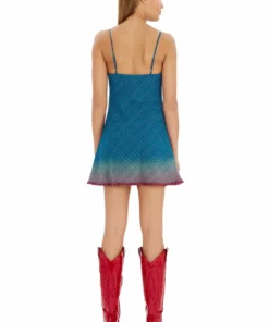 Area Twisted Cup Bias Mini Dress