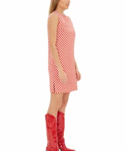 Annie's Archive Versace Couture F/W 95 Red Checks Dress