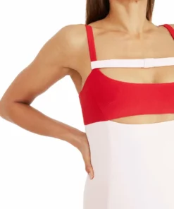 Giambattista Vali Two-Tone Crepe Mini Dress