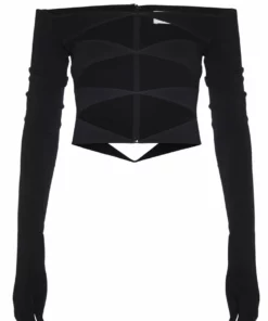 Monot Off Shoulder Cut-Out Glove Top