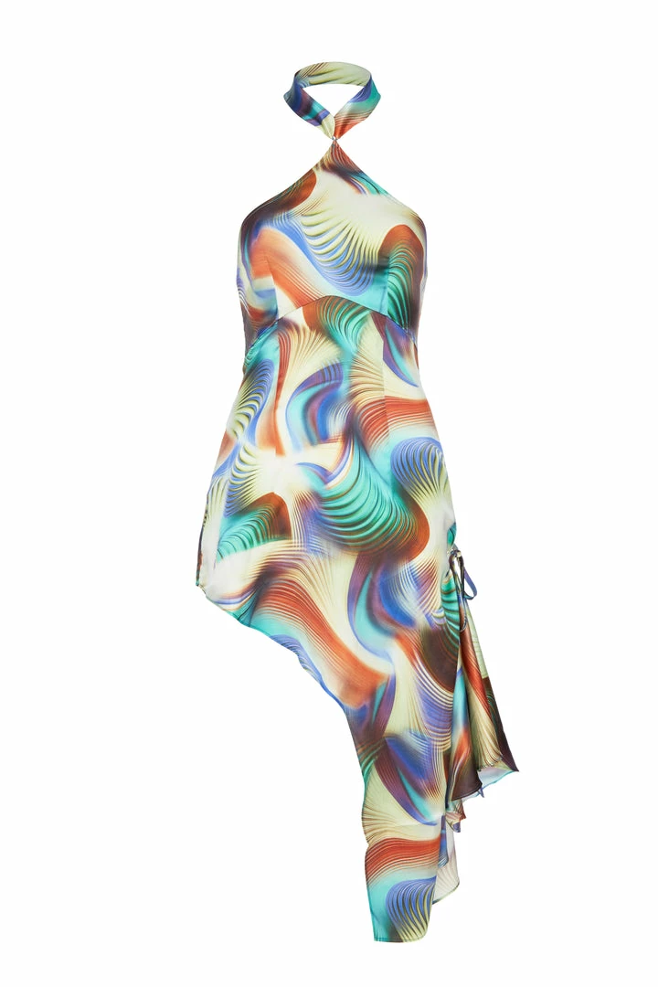 Kim Shui Qi Pao Mix Print Dress 3 Kim Shui Qi Pao Mix Print Dress