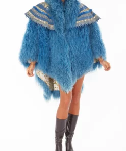 Annie's Archive 80's Zandra Rhodes Mongolian Fur Cape. Rent: £130/Day