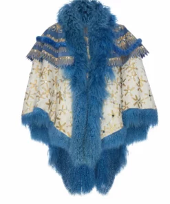 Annie's Archive 80's Zandra Rhodes Mongolian Fur Cape. Rent: £130/Day