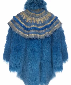Annie's Archive 80's Zandra Rhodes Mongolian Fur Cape. Rent: £130/Day