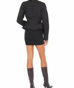 Annie's Archive 2000s Vivienne Westwood Black Striped Belted Jacket. Rent: £40/Day