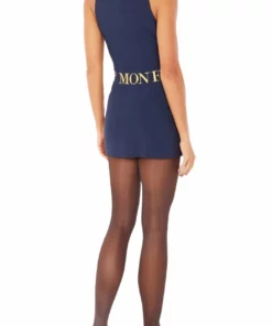 Annie's Archive Spring Summer 1991 Franco Moschino "Waist Of Money" Navy Mini Dress. Rent: £195/Day 12 Annie's Archive Spring Summer 1991 Franco Moschino