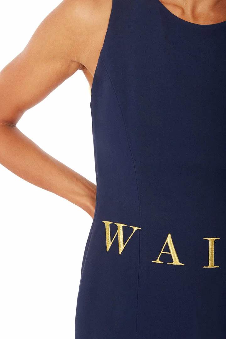 Annie's Archive Spring Summer 1991 Franco Moschino "Waist Of Money" Navy Mini Dress. Rent: £195/Day 7 Annie's Archive Spring Summer 1991 Franco Moschino "Waist Of Money" Navy Mini Dress. Rent: £195/Day