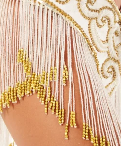 Annie's Archive 1980s Beige Showgirl Sequin Embroidered Two-Piece. Rent: £47/Day