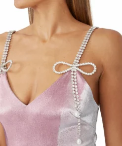 Area Crystal Bow Strap Mini Dress 13 Area Crystal Bow Strap Mini Dress