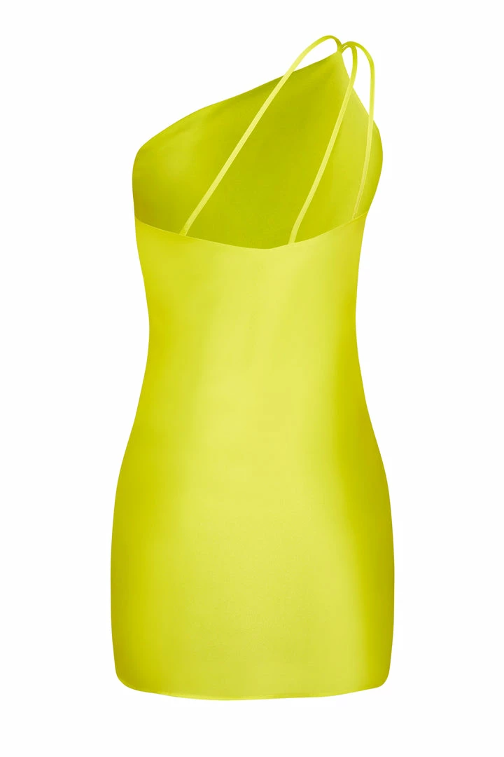 De La Vali Lithium Yellow Asymmetric Mini Dress 4 De La Vali Lithium Yellow Asymmetric Mini Dress