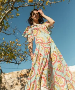 De La Vali Olivia Capri Chiffon Dress