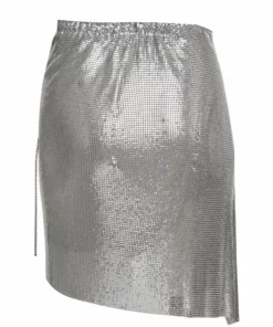 Poster Girl Winona Wrap Skirt Chrome Silver