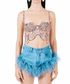 Area Feather Trim Hot Short