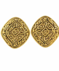 Annie's Ibiza shop 13 Vintage Chanel Aztec Earrings ACCESSORIES