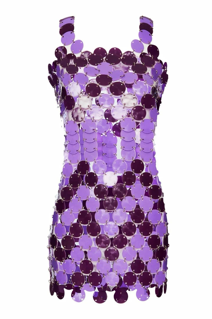 Annie's Archive 1969 'Barbarella!' Purple Mini Disc Dress. Rent: £120/Day 3 Annie's Archive 1969 'Barbarella!' Purple Mini Disc Dress. Rent: £120/Day