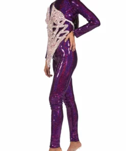 Jack Irving Purple Sequin Catsuit