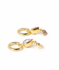 Genevieve Jewellery The Amethyst Heart Drops