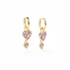 Genevieve Jewellery The Amethyst Heart Drops