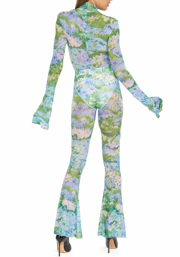 Richard Quinn Monet Mesh Flared Pants 4 Richard Quinn Monet Mesh Flared Pants