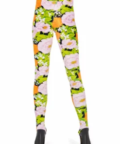 Richard Quinn Orange Pastel Velour Leggings