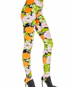 Richard Quinn Orange Pastel Velour Leggings