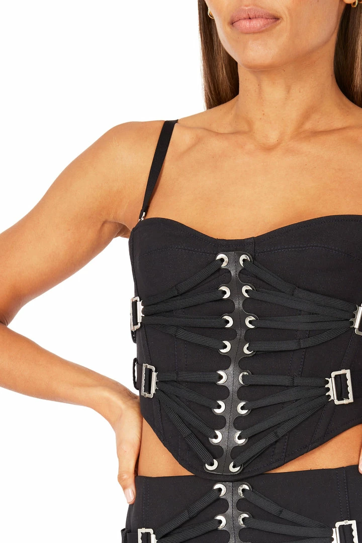 Dion Lee Laced Slider Bustier-Black 5 Dion Lee Laced Slider Bustier-Black