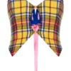 Amuse Bouche Tartan Yellow Corset Top