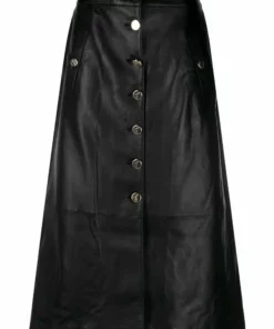 Temperley London Midnight Leather Skirt