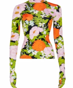 Richard Quinn Orange Pastel Glove Top