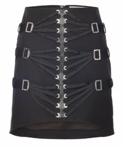 Dion Lee Laced Slider Skirt- Black