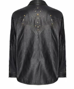 Annie's Archive 1980s Leather Cowboy Shirt Dress