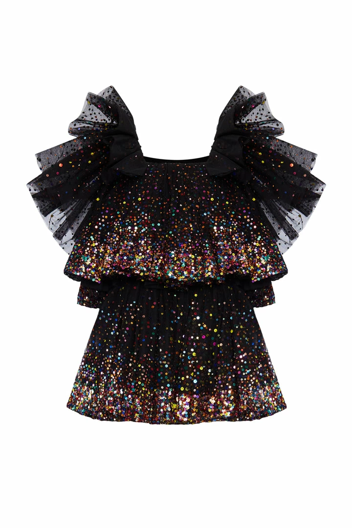 Ashish Tiered Ombre-Sequinned Tulle Dress 3 Ashish Tiered Ombre-Sequinned Tulle Dress