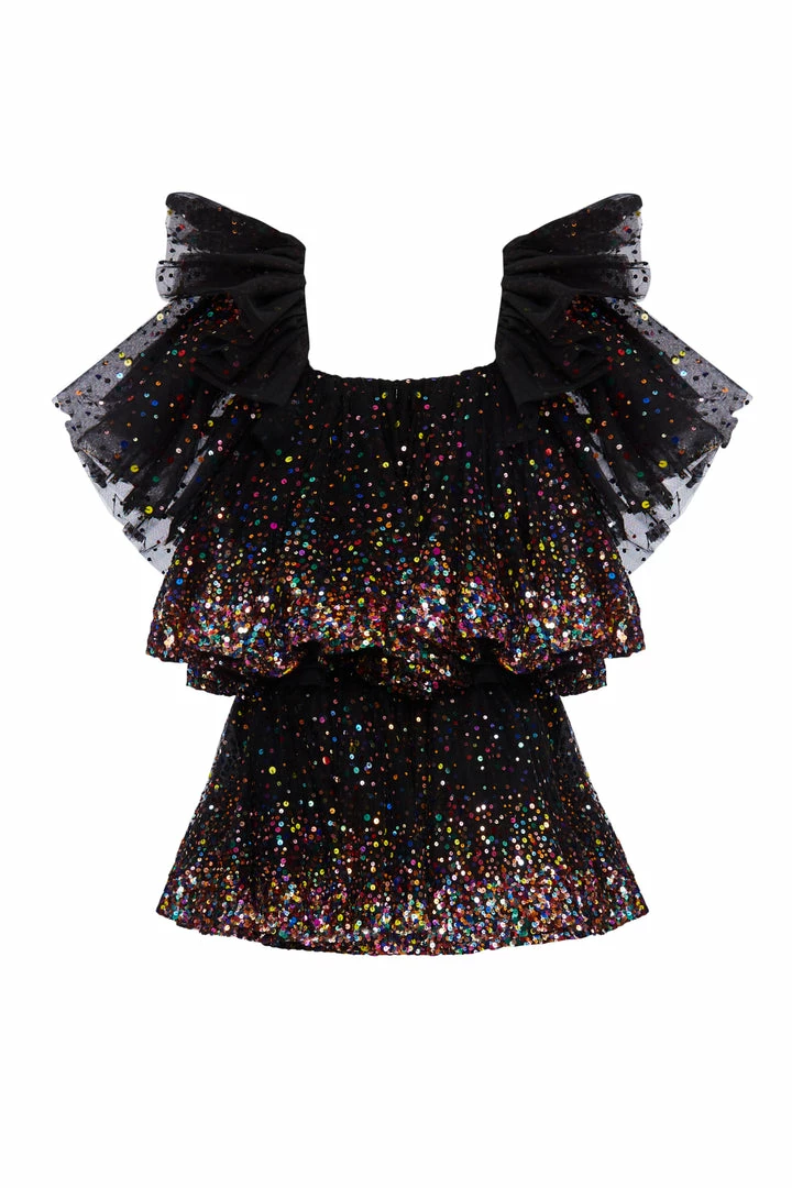 Ashish Tiered Ombre-Sequinned Tulle Dress 4 Ashish Tiered Ombre-Sequinned Tulle Dress