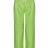 Annie's Archive 1980s Green Creased Effect Leather Pants