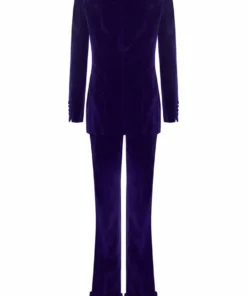 Mark Powell Purple Velvet Jacket Coats/Jackets