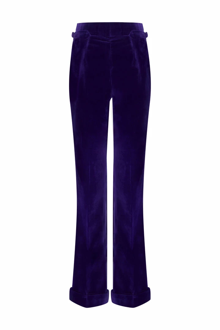 Mark Powell Purple Velvet Trousers 4 Mark Powell Purple Velvet Trousers