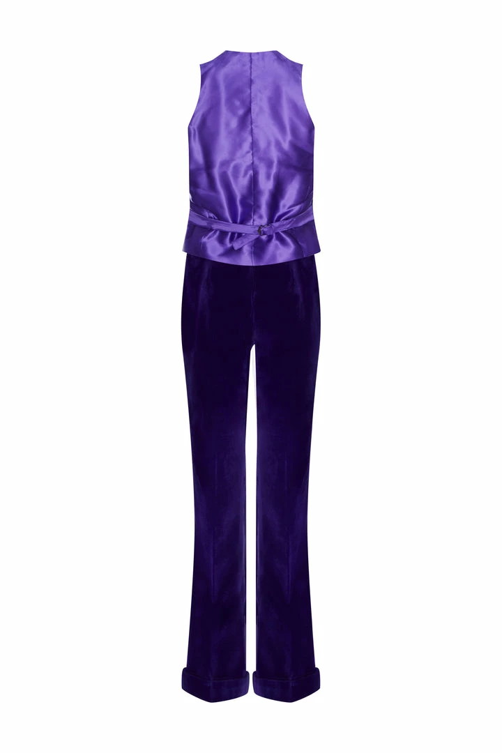 Mark Powell Purple Velvet Trousers 6 Mark Powell Purple Velvet Trousers