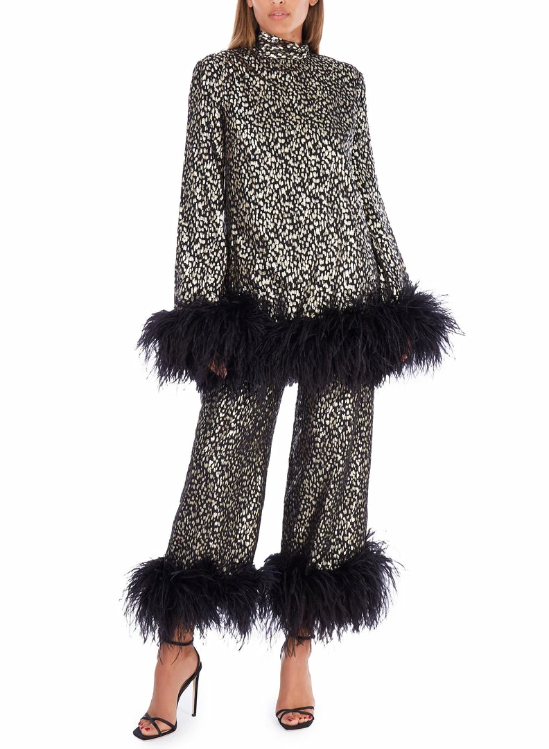 Taller Marmo Liza Feather-Trimmed Trousers 6 Taller Marmo Liza Feather-Trimmed Trousers