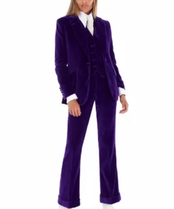 Mark Powell Purple Velvet Jacket Coats/Jackets