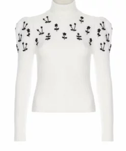 Cormio Oma White Turtleneck Mohair