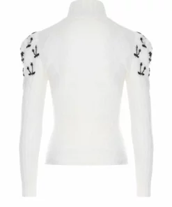 Cormio Oma White Turtleneck Mohair