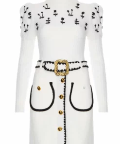 Cormio Oma White Turtleneck Mohair