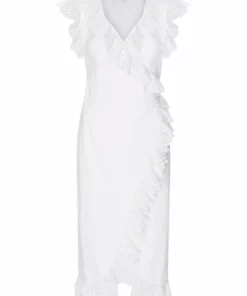 De La Vali Cadaques Ruffle Wrap Dress