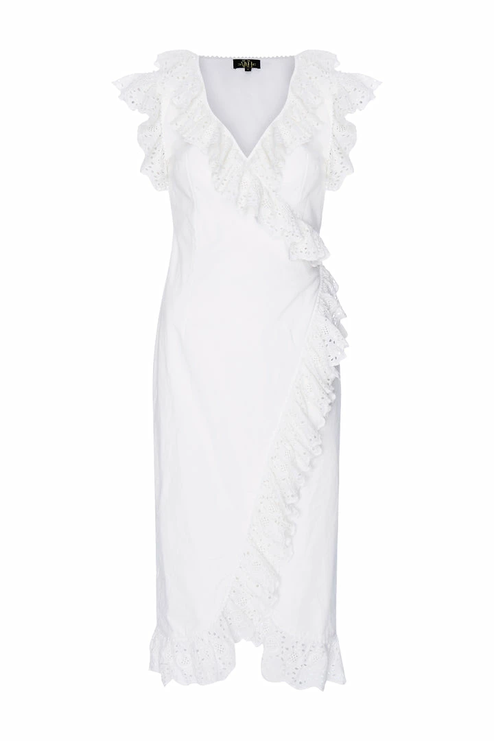 De La Vali Cadaques Ruffle Wrap Dress 3 De La Vali Cadaques Ruffle Wrap Dress