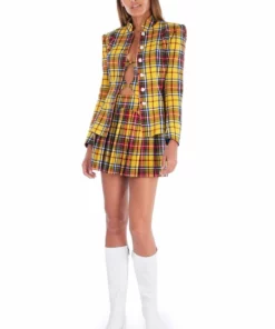 Amuse Bouche Tartan Yellow Skirt