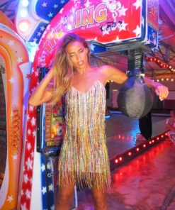 Ashish Sequin Fringe Mini Dress