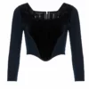 Annie's Archive 1990s Vivienne Westwood Black Velvet And Jersey Long Sleeved Corset. Rent: £155/Day 2 Annie's Archive 1990s Vivienne Westwood Black Velvet And Jersey Long Sleeved Corset. Rent: £155/Day