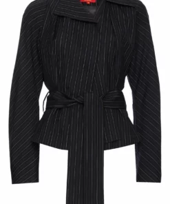 Annie's Archive 2000s Vivienne Westwood Black Striped Belted Jacket. Rent: £40/Day